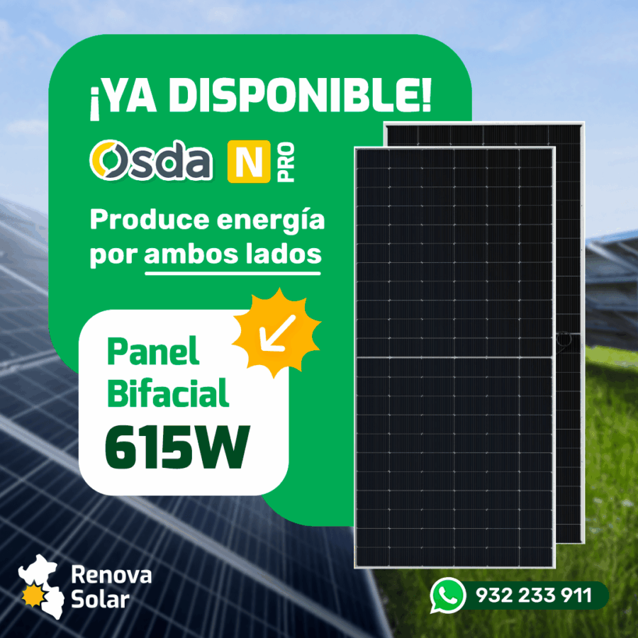Panel Solar Bifacial 615W Osda