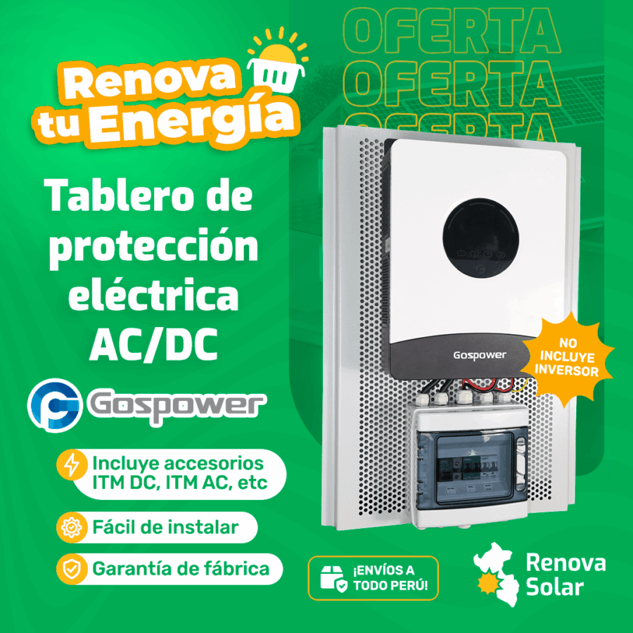 Tablero de protección eléctrica AC-DC Gospower
