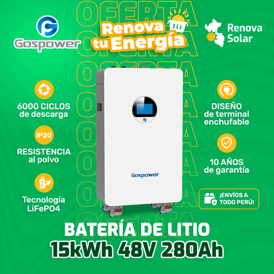 Batería de Litio 280AH 48V Gospower