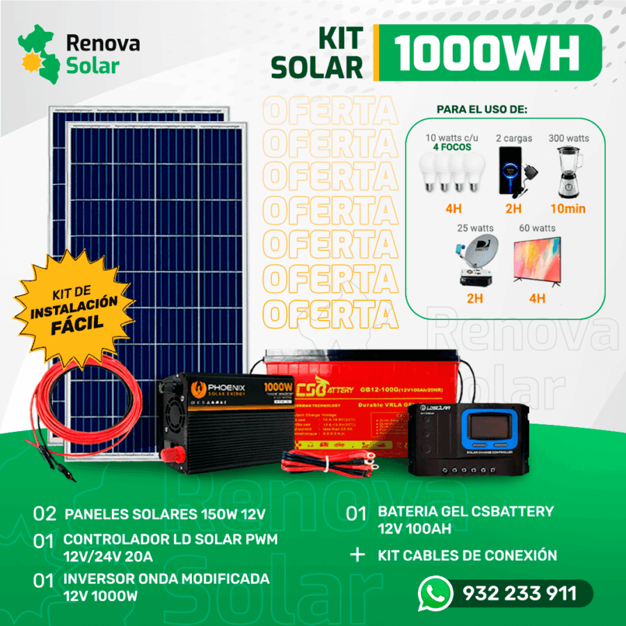 Kit Solar 1000W