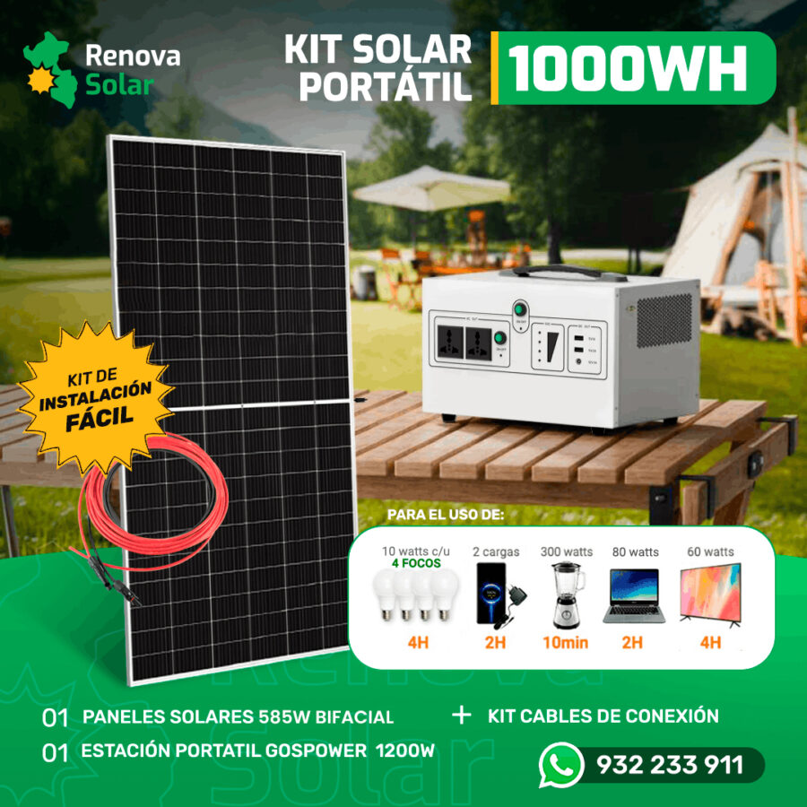 Kit Solar Portátil 1000W